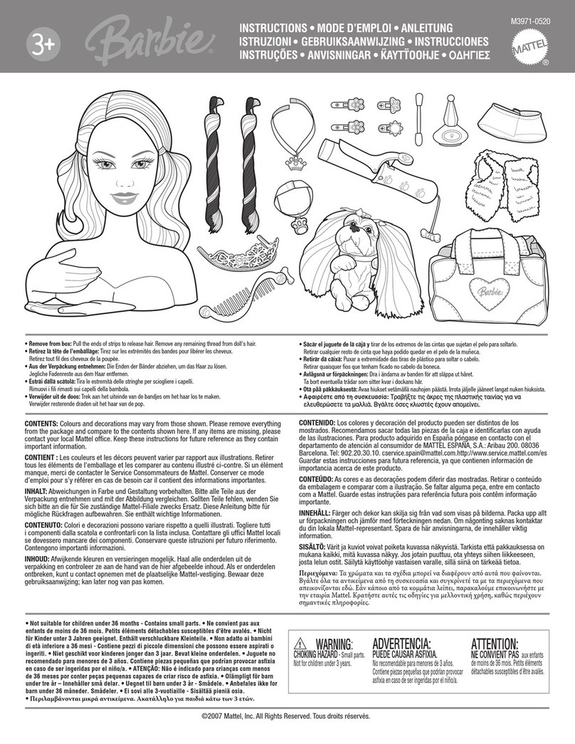 Mattel Barbie M3971 User manual