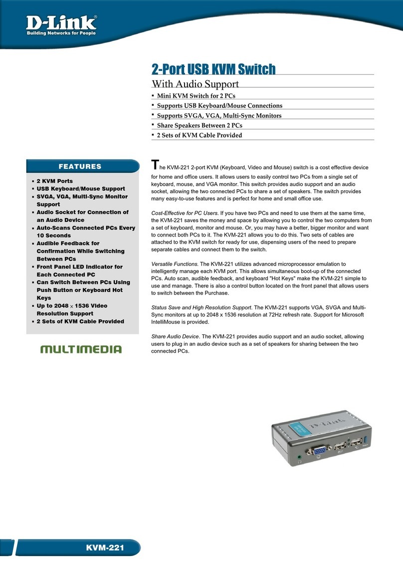D-Link KVM-221 2 User manual
