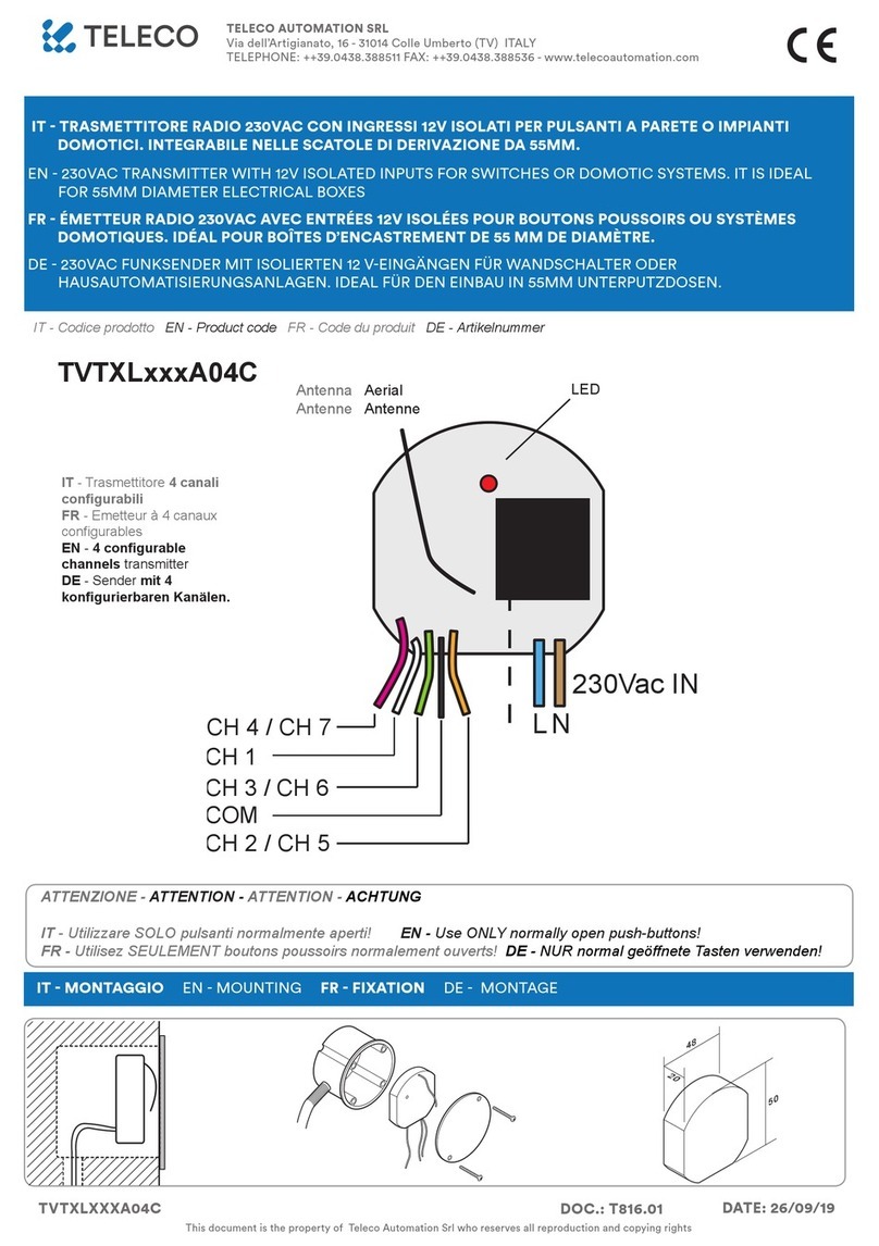 Teleco TVTXL A04C Series manual