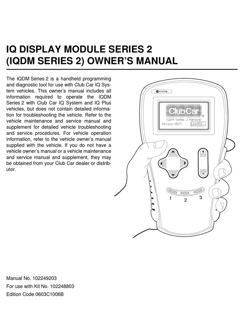 Club Car IQDM 2 Series owner's manual