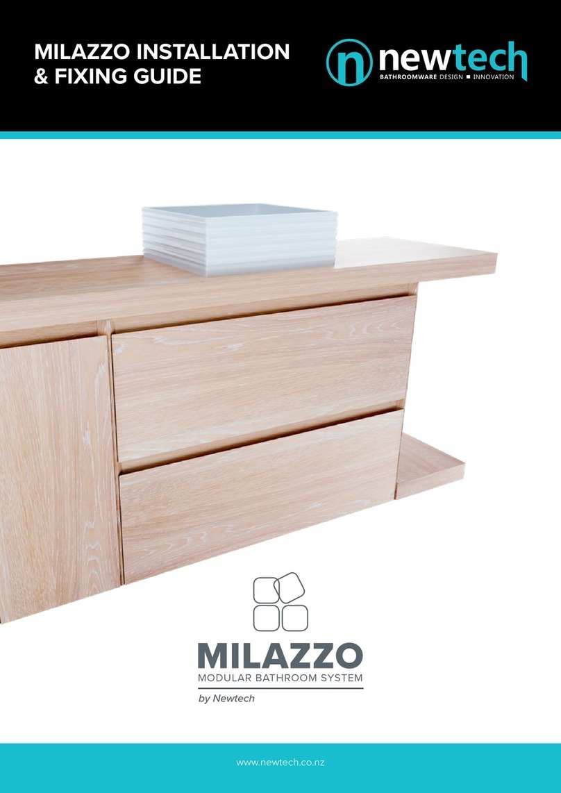 Newtech MILAZZO MODULAR BATHROOM SYSTEM User manual