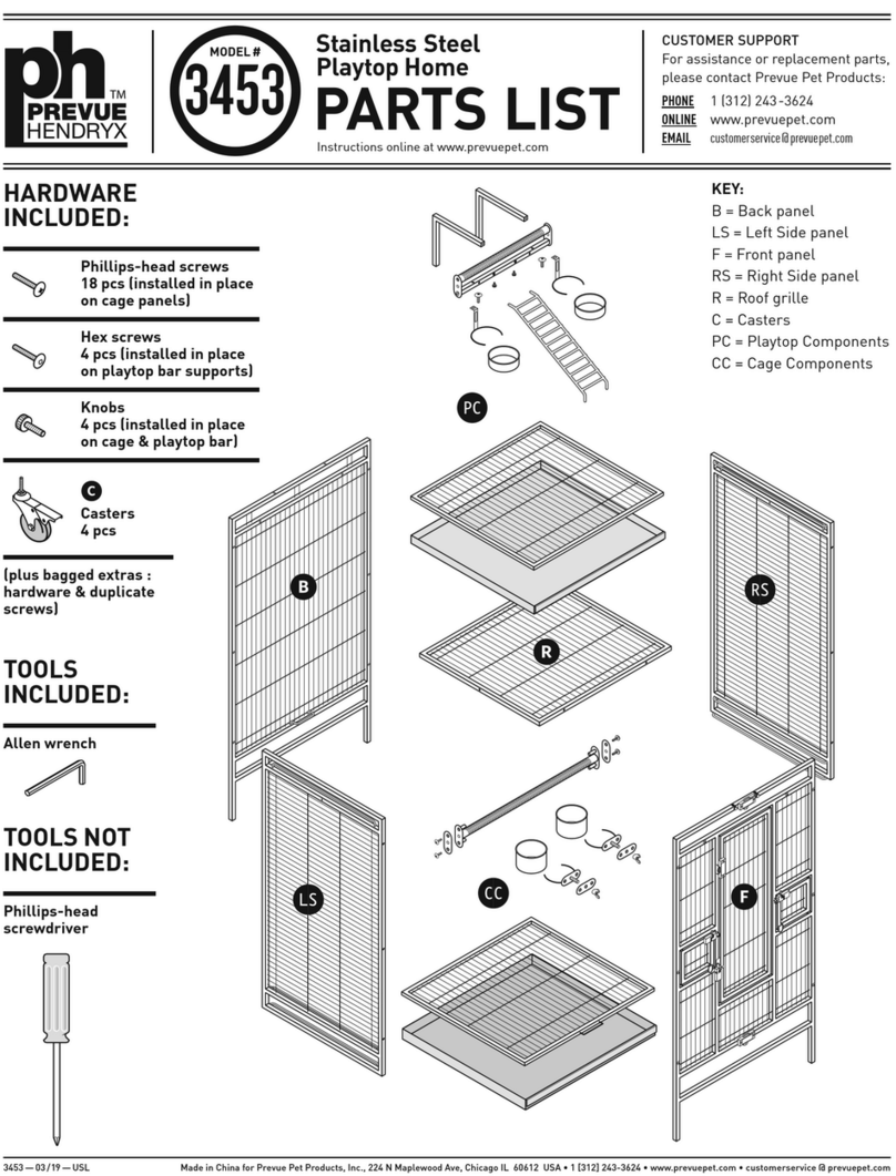 Prevue Hendryx 3453 quick start guide