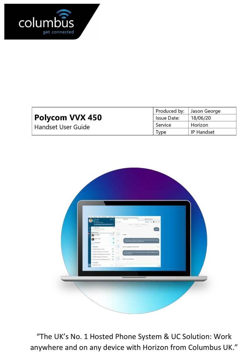 Columbus Polycom VVX 450 user guide