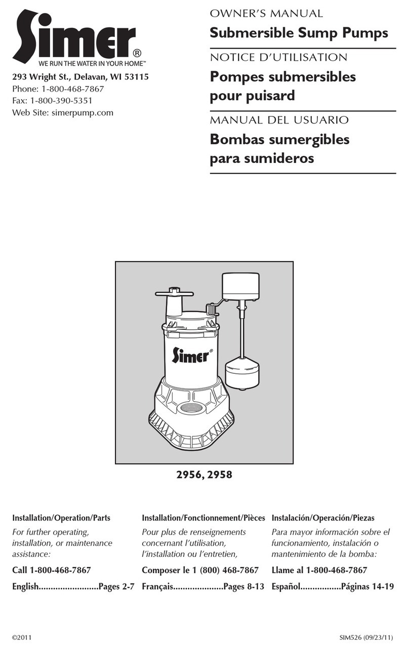 Simer 2956 User manual
