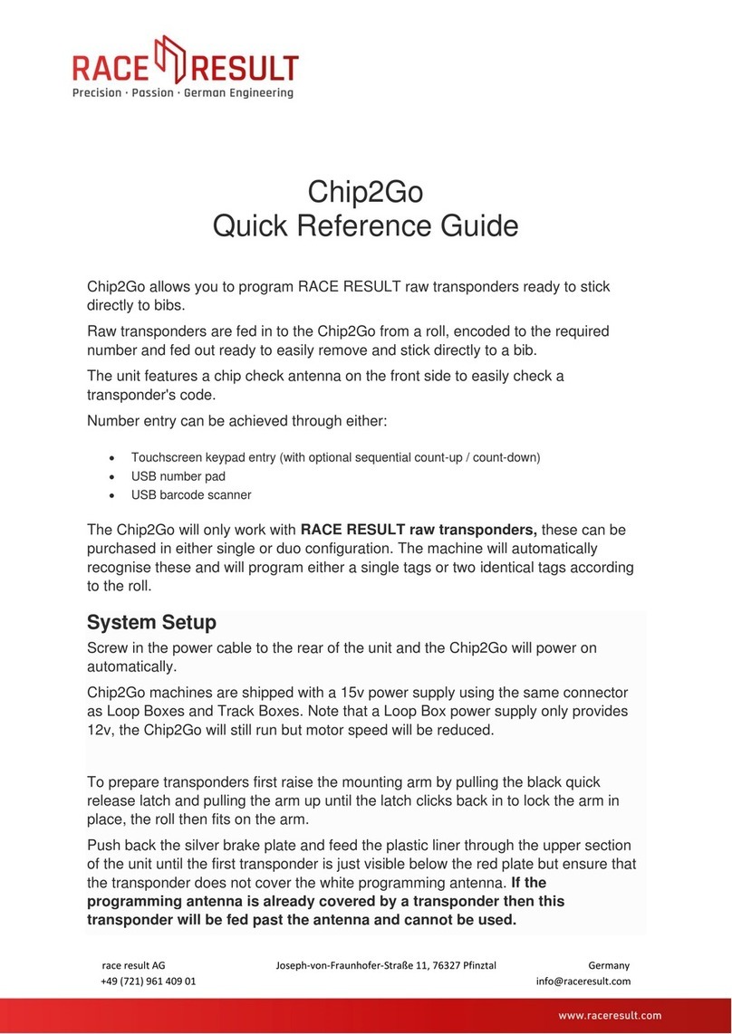 Race Result Chip2Go Quick reference guide
