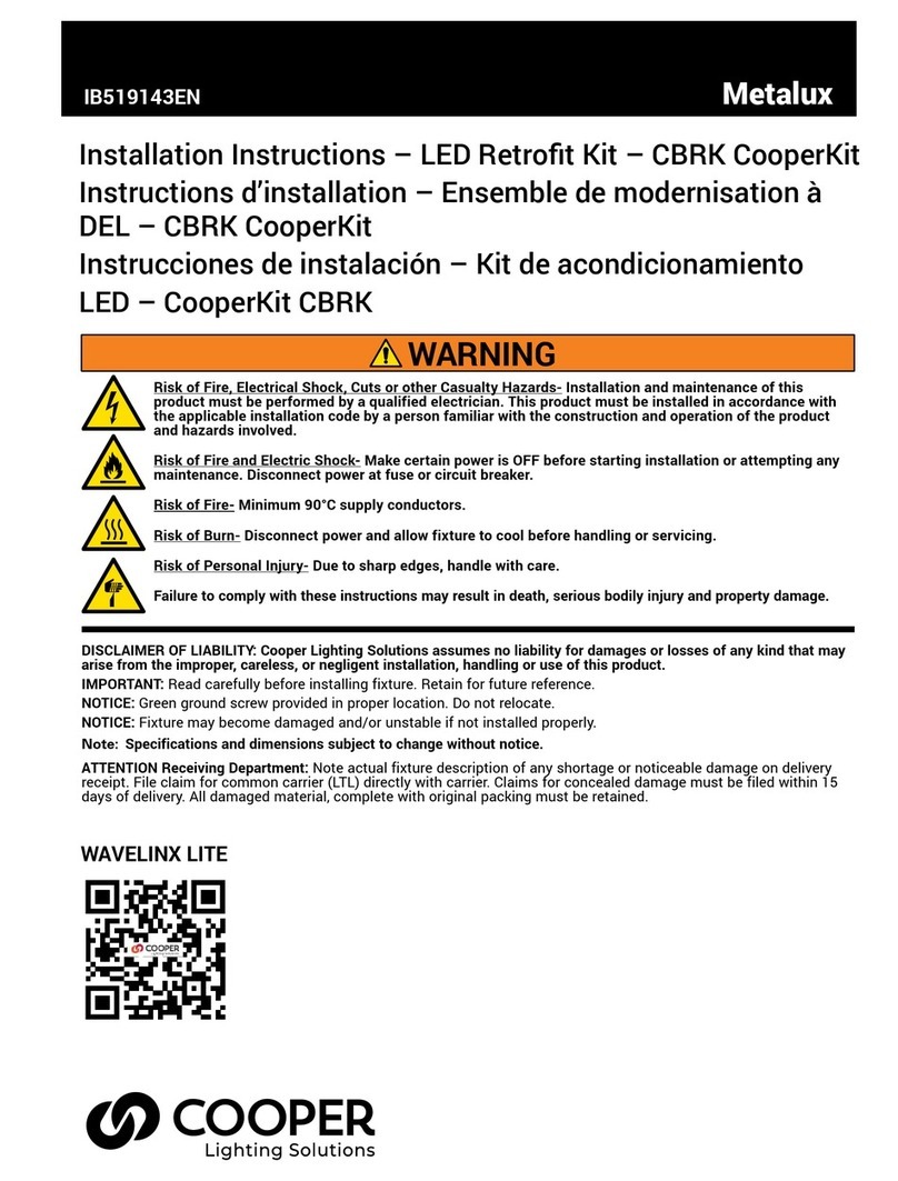Metalux Cooper CBRK installation instructions
