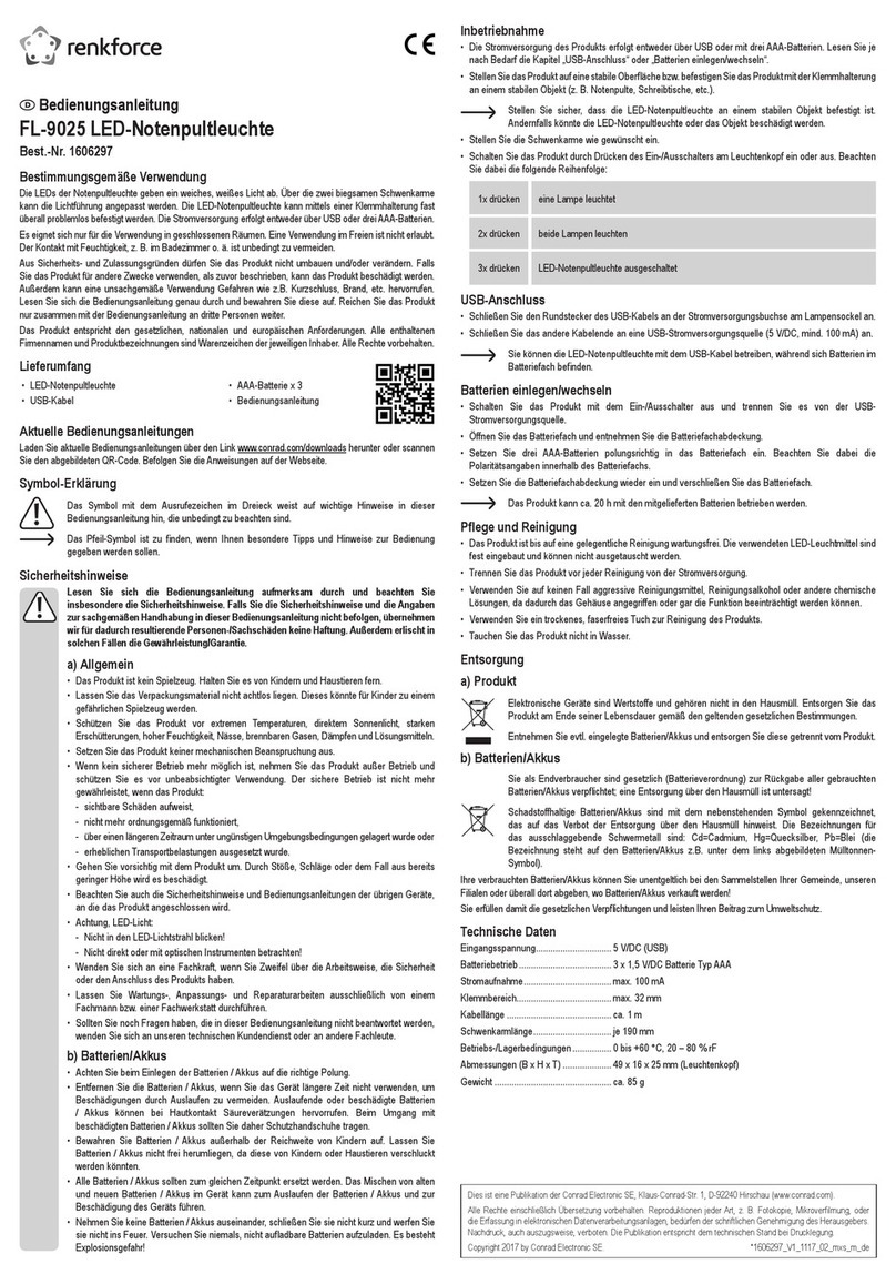Renkforce FL-9025 User manual