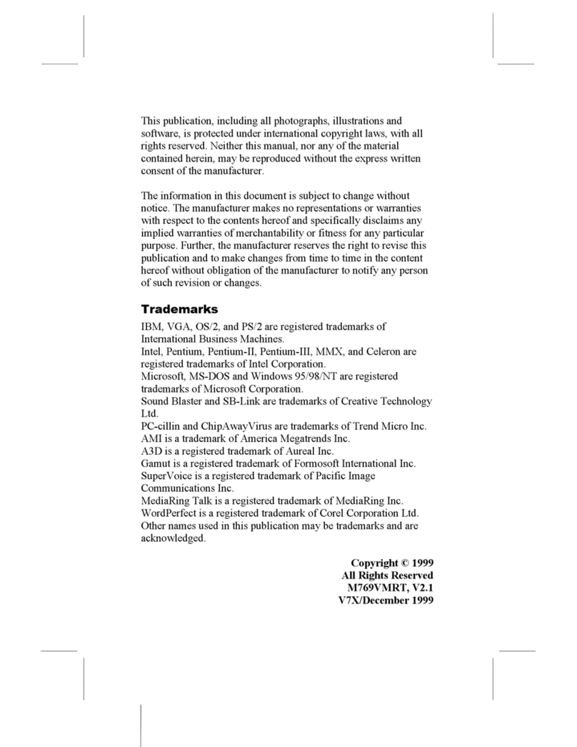 VIA Technologies VT82C693A User manual