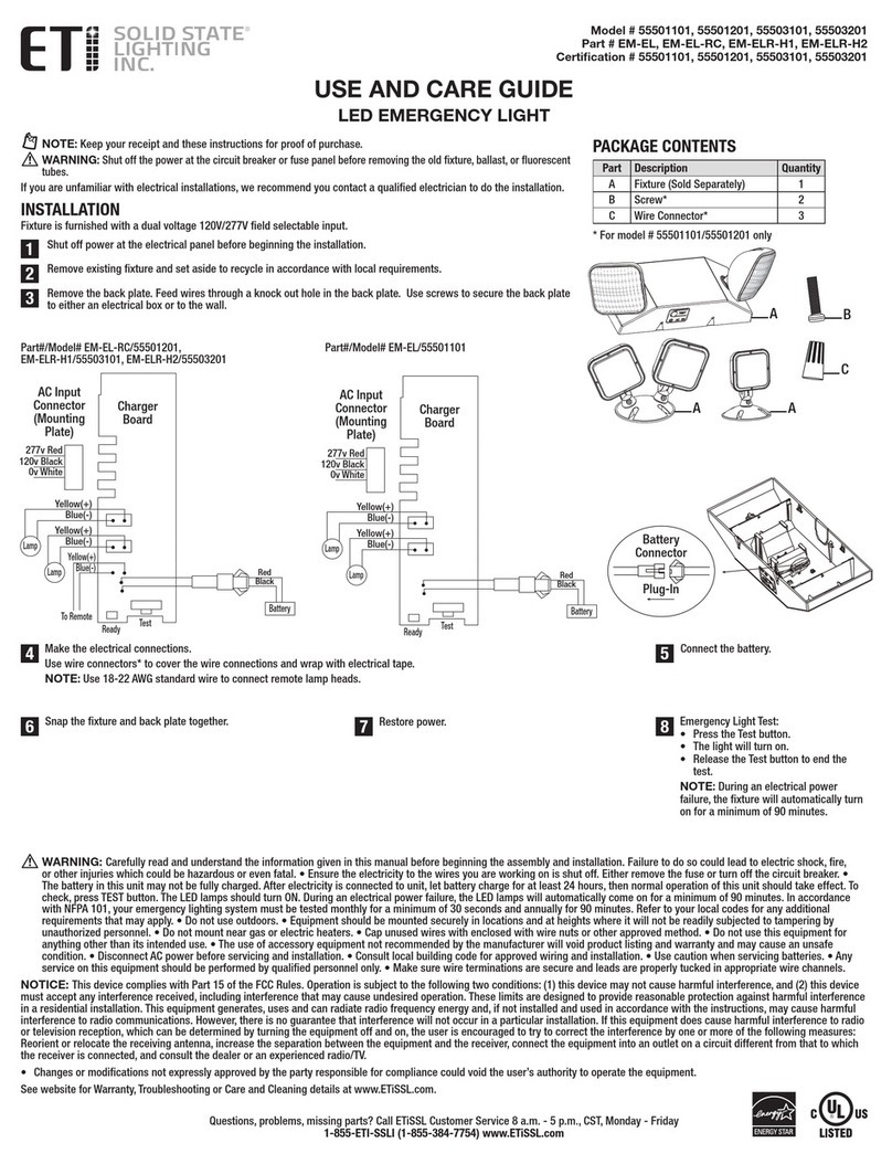 ETI EM-EL Use and care guide