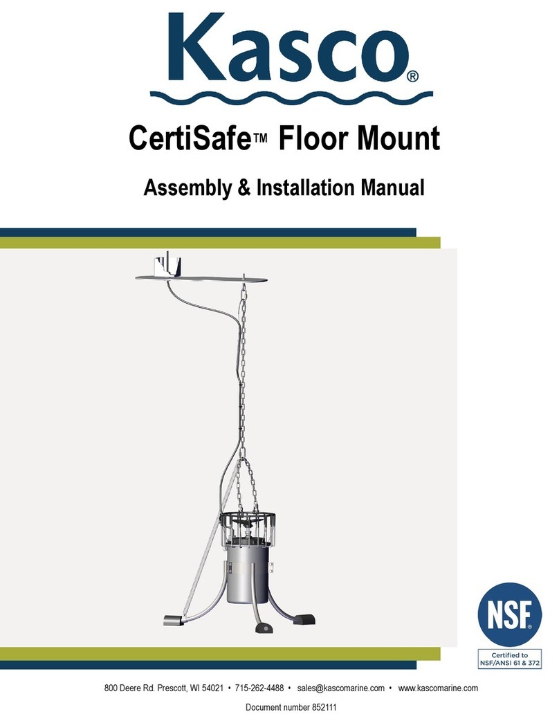 NSF Kasco CertiSafe RM-100 Assembly & installation manual