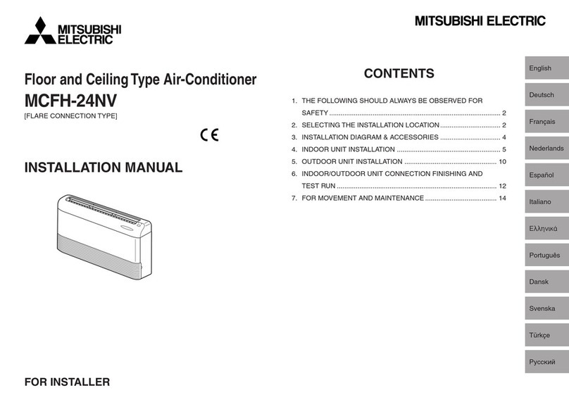 Mitsubishi Electric MCFH-24NV User manual