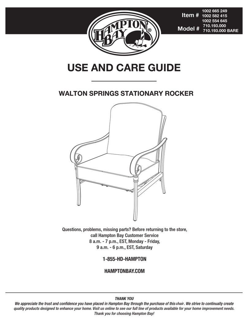 HAMPTON BAY 710.193.000 Use and care guide