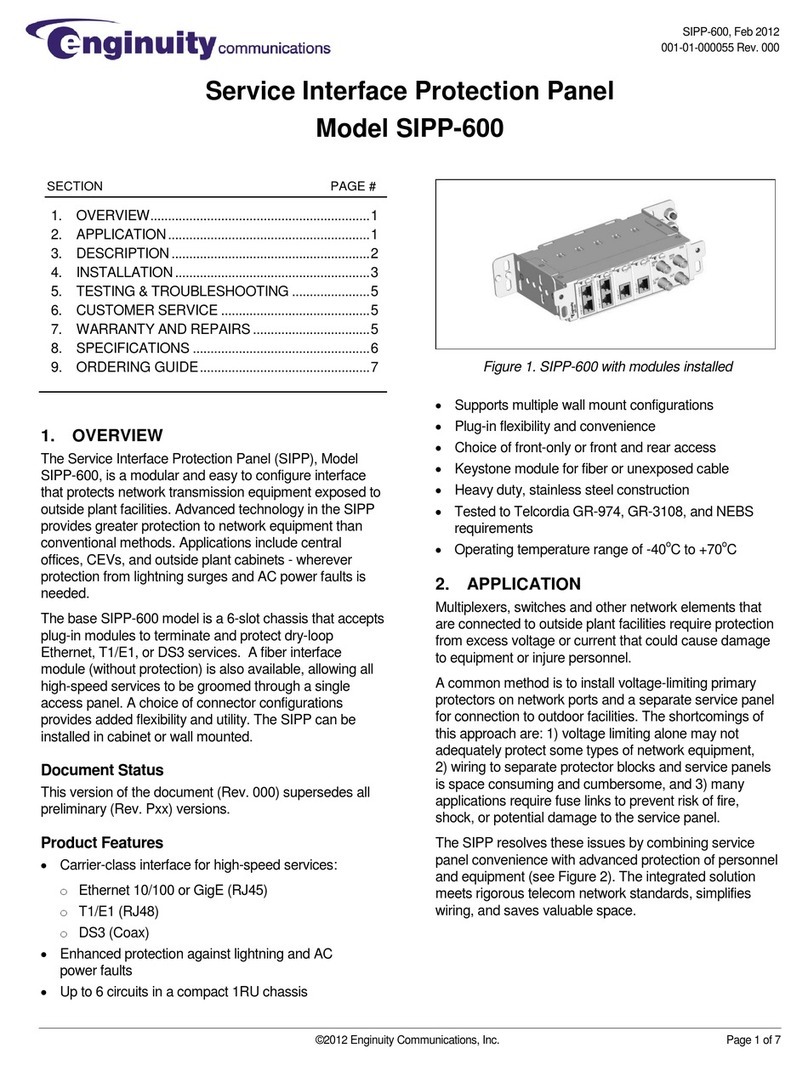 Enginuity SIPP-600 quick start guide