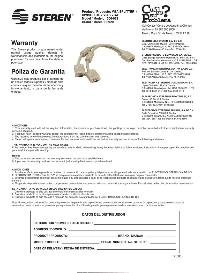 Steren 506-072 instruction manual