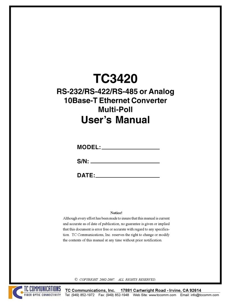 TC Communications TC3420 user manual