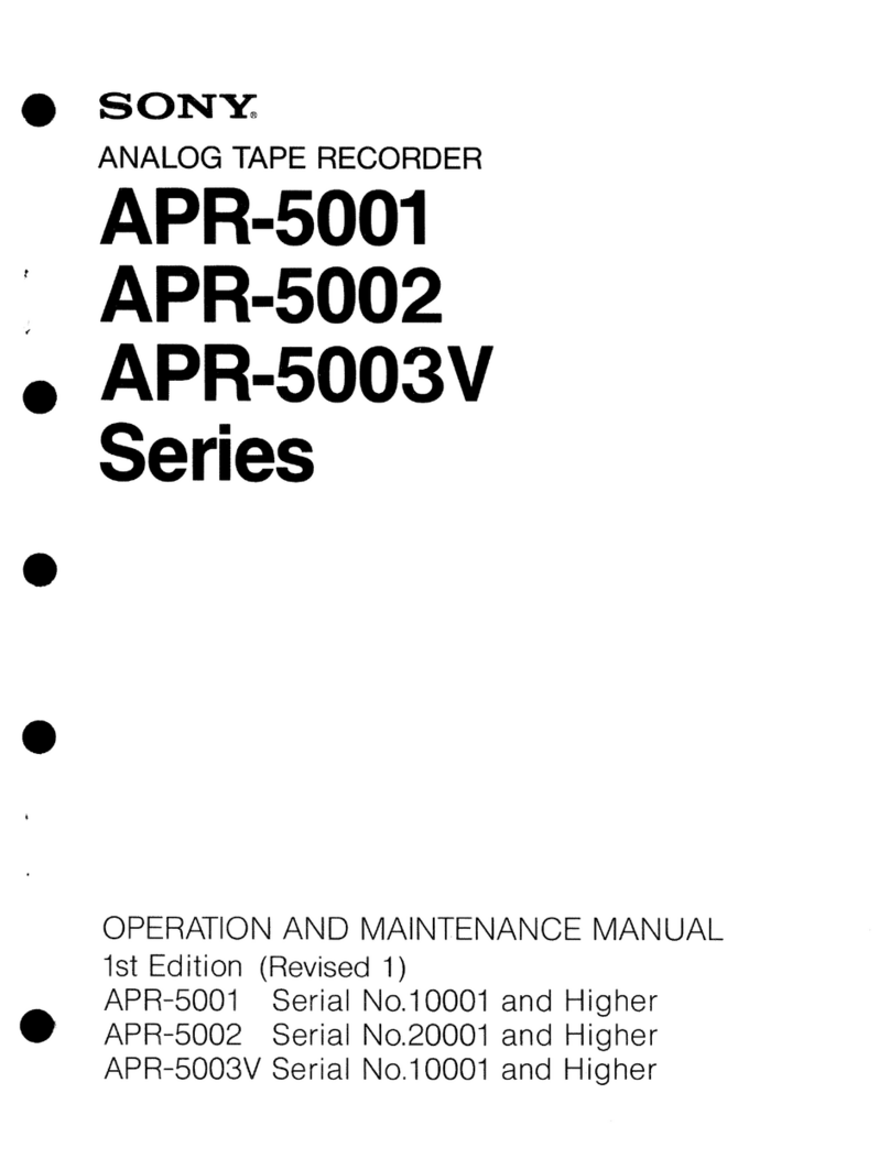 Sony APR-5001 Series Operation and maintenance manual