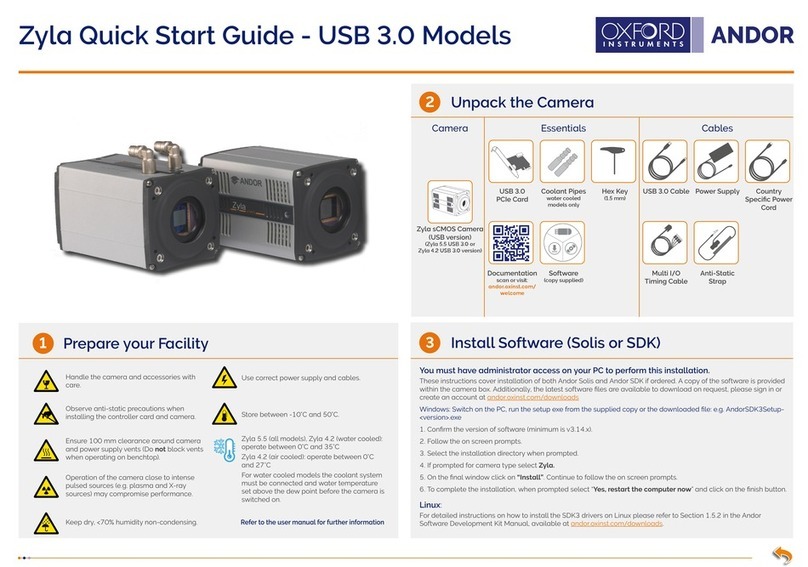 Oxford Instruments Andor Zyla User manual