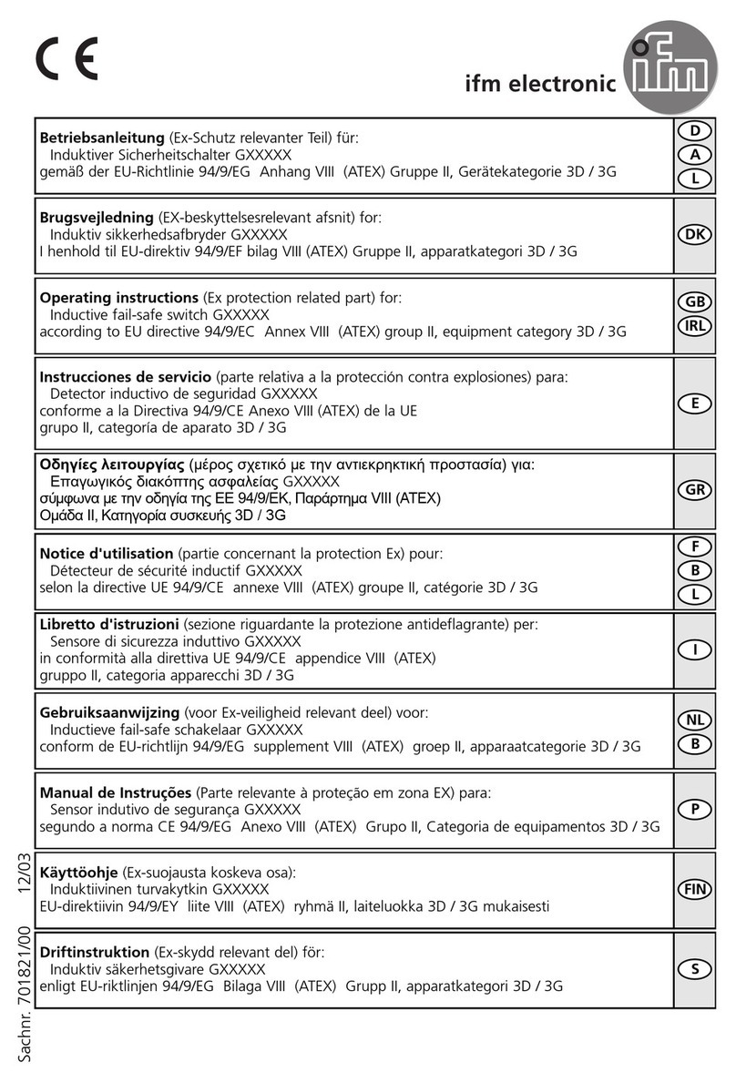 IFM Electronic G Series operating instructions