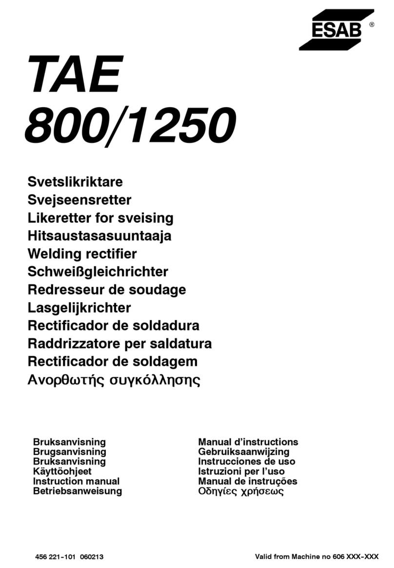 ESAB TAE 800 User manual