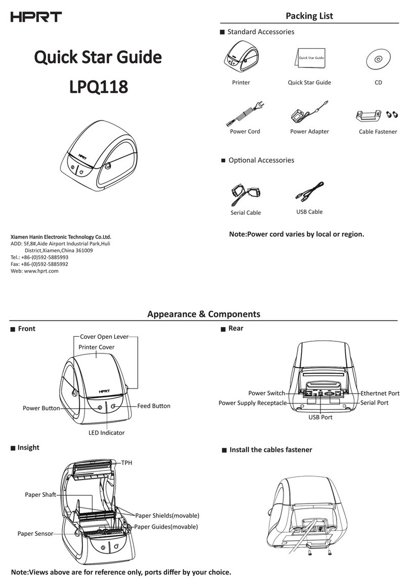 HPRT LPQ118 Operator's manual