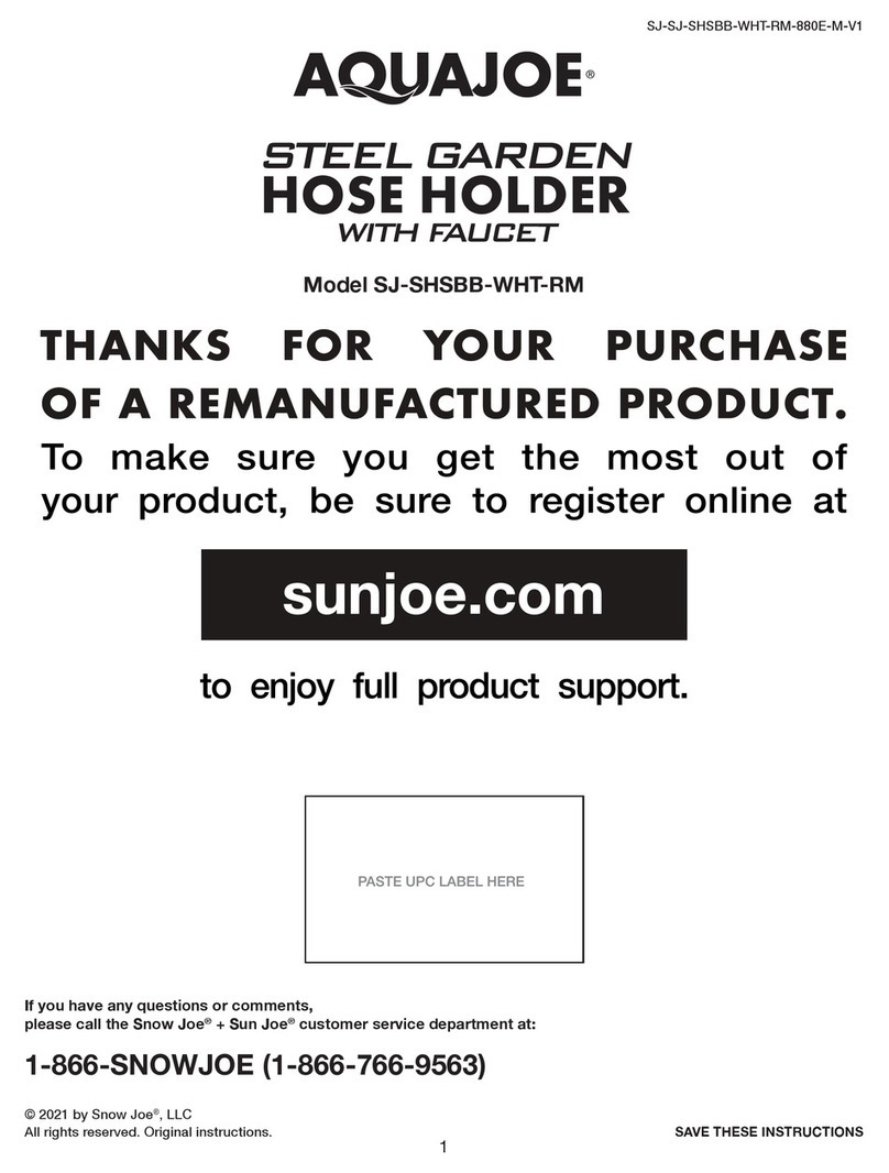 SNOWJOE AQUAJOE SJ-SHSBB-WHT-RM User manual