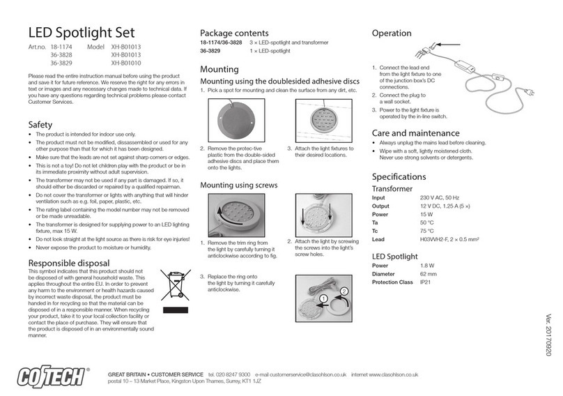 Clas Ohlson XH-B01013 quick start guide