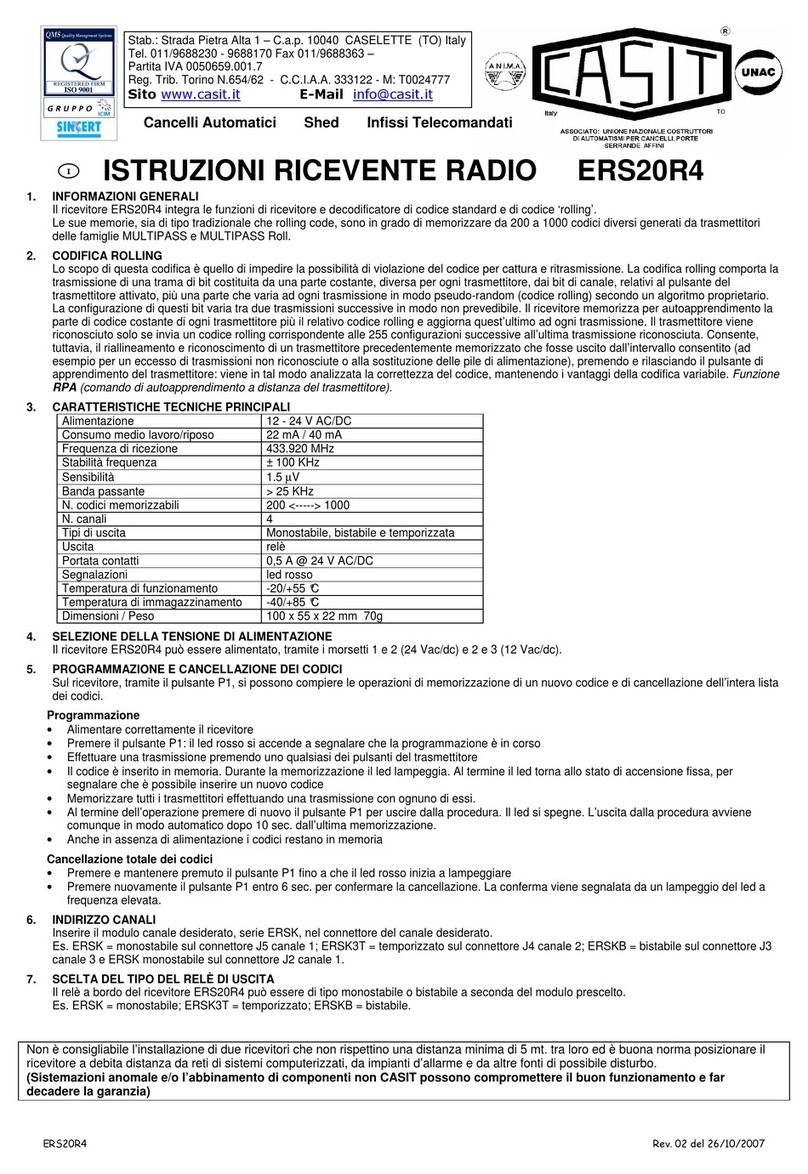 Casit ERS20R4 instructions