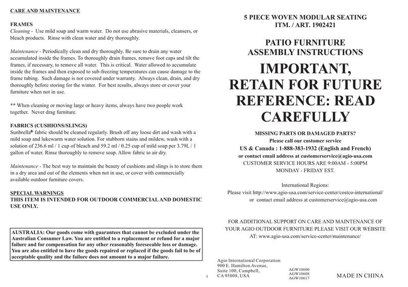 Agio 1902421 User manual