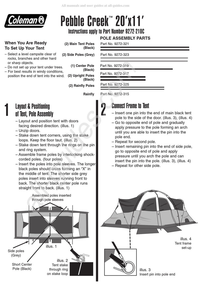 Coleman Pebble Creek 9272-210С User manual