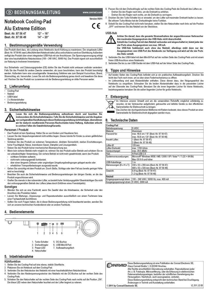 Conrad 97 56 47 operating instructions