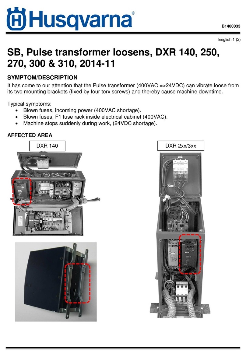 Husqvarna DXR140 quick start guide