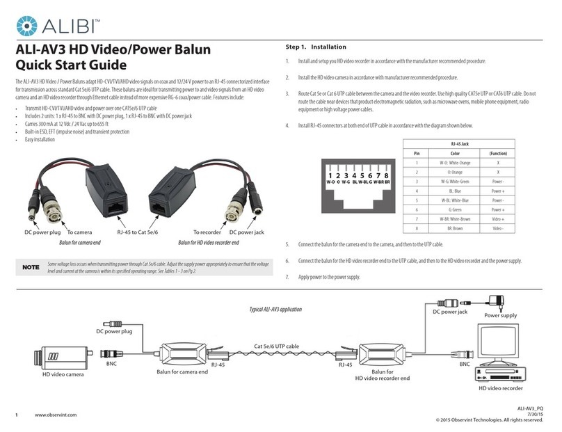 ALIBI ALI-AV3 quick start guide