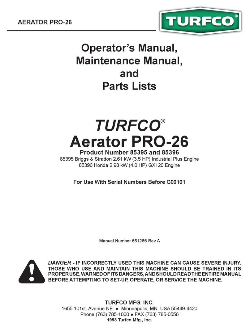 TURFCO Aerator PRO-26 User manual