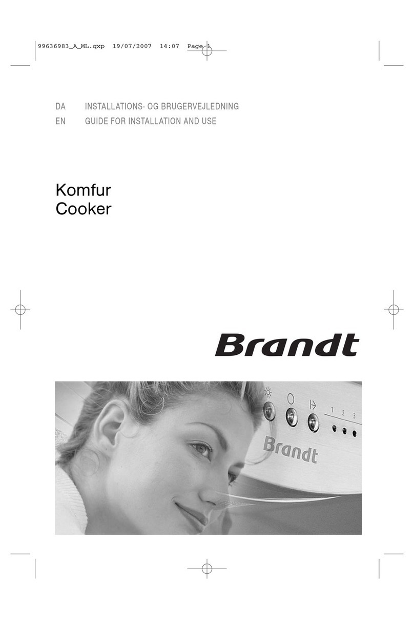 Brandt KV600WN1 Guide for installation and use