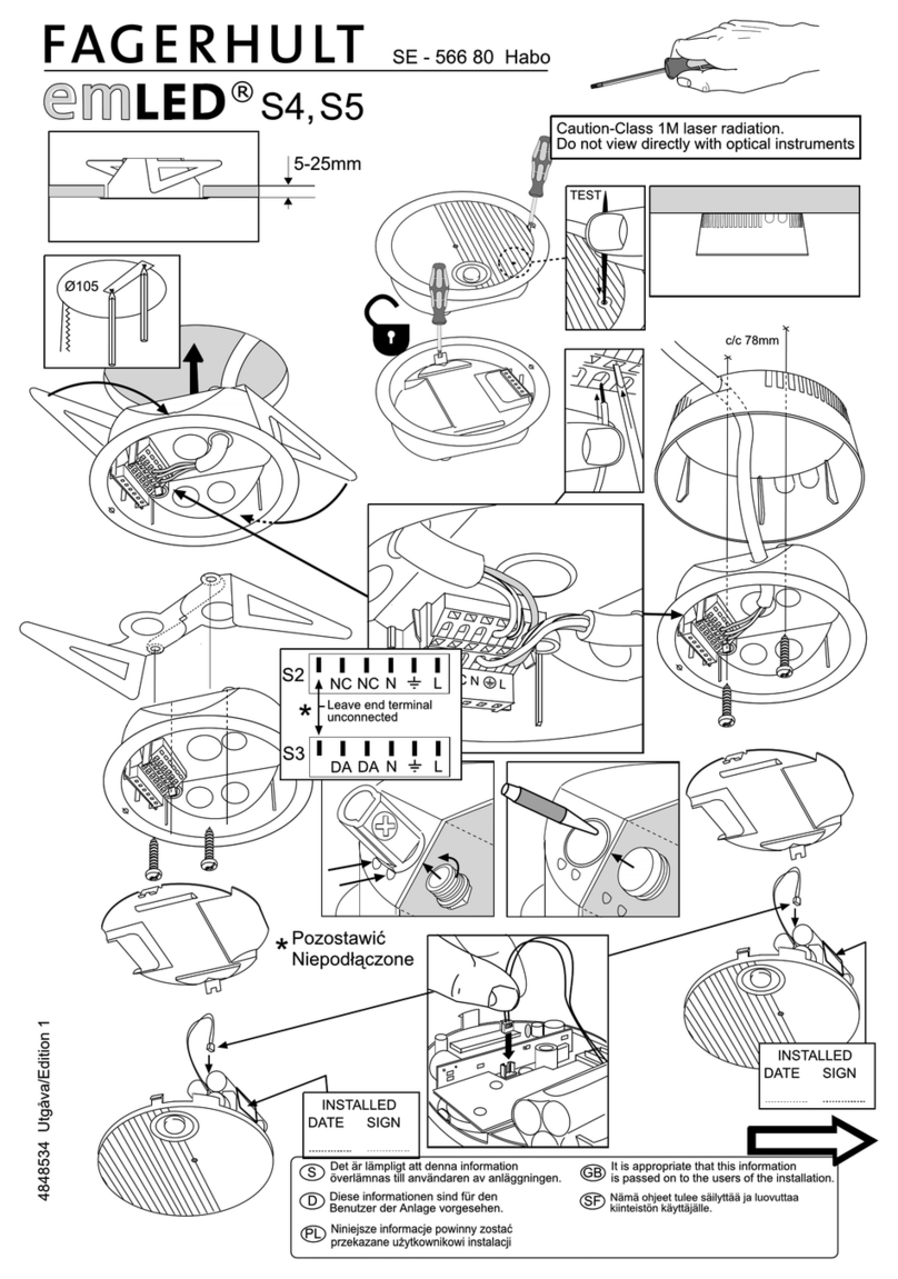 Fagerhult emLED S4 User manual