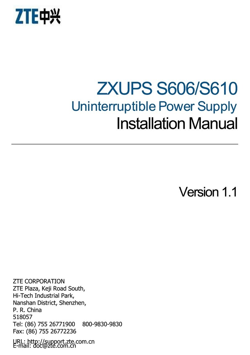 Zte ZXUPS S606 installation manual