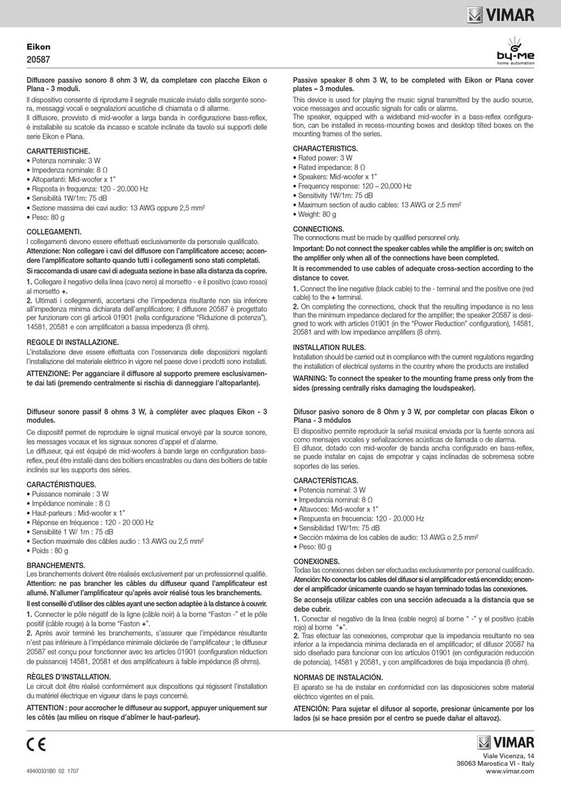 Vimar by-me Eikon quick start guide