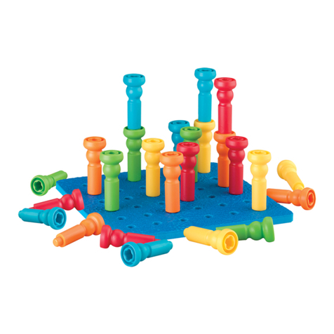 PlayMonster Lauri Tall-Stackers Pegs & Pegboard Set Activity guide