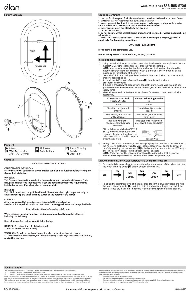 Kichler Lighting elan quick start guide