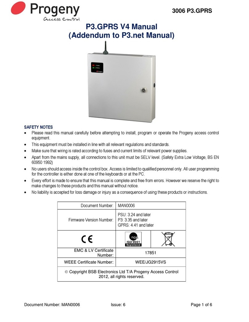 Progeny P3.GPRS V4 manual
