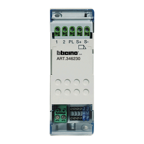 Bticino 346230 instruction sheet