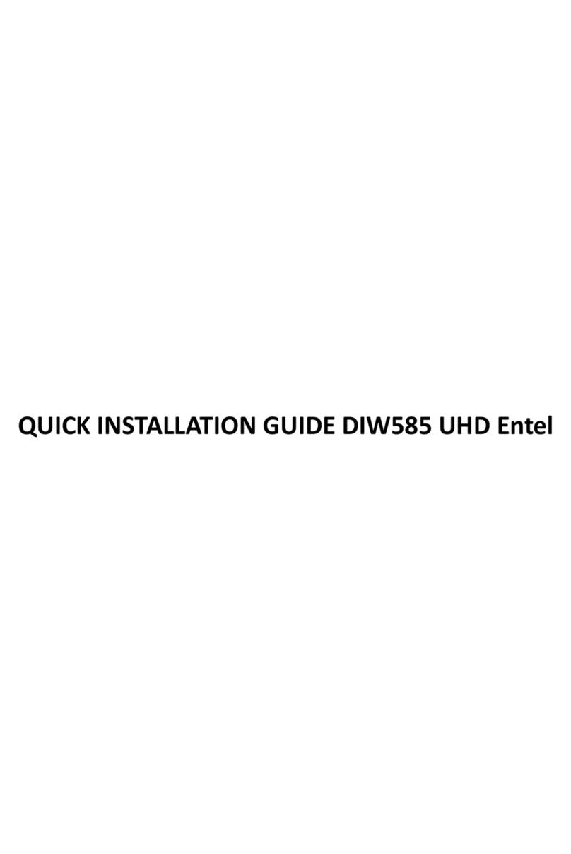Entel DIW585 UHD Quick installation guide