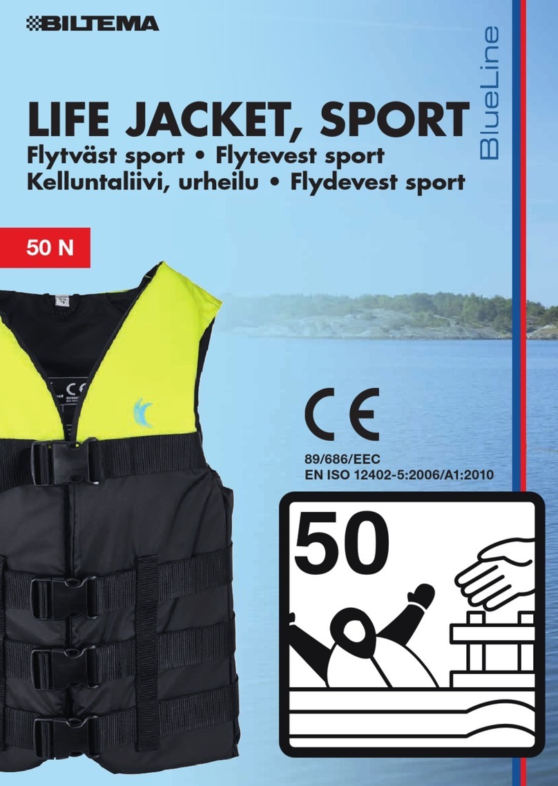 Biltema BlueLine LIFE JACKET SPORT 50 N manual
