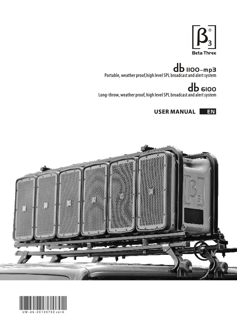 Beta Three db 1100-mp3 user manual