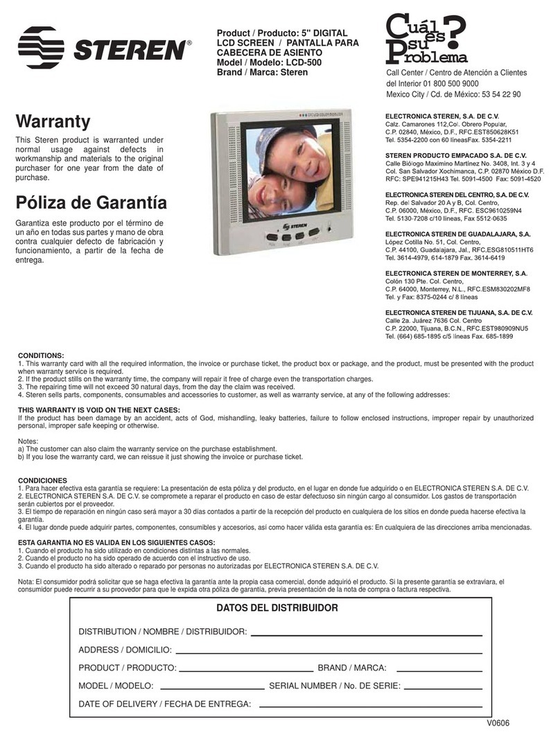 Steren LCD-500 User manual