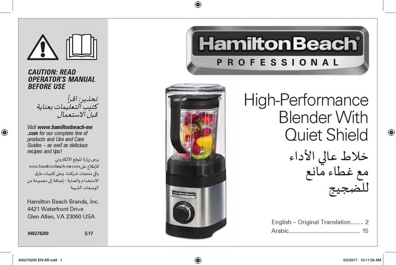 Hamilton Beach Professional 58915-SAU Original translation