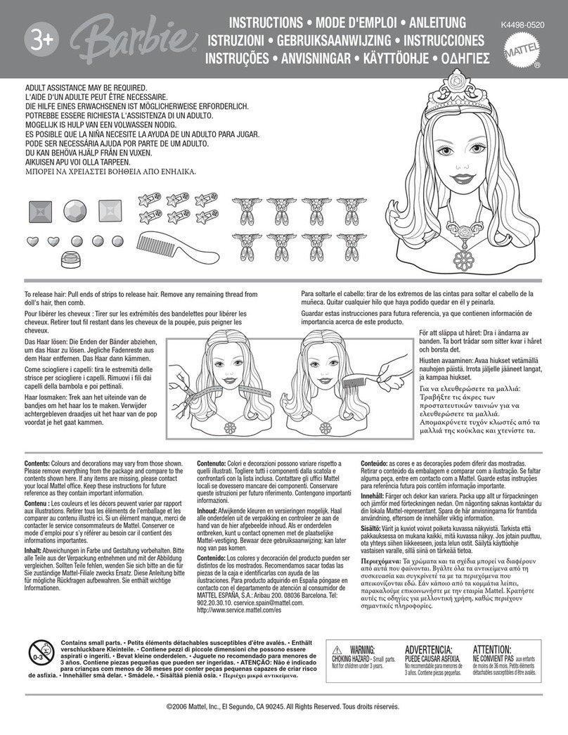 Mattel Barbie K4498-0520 User manual