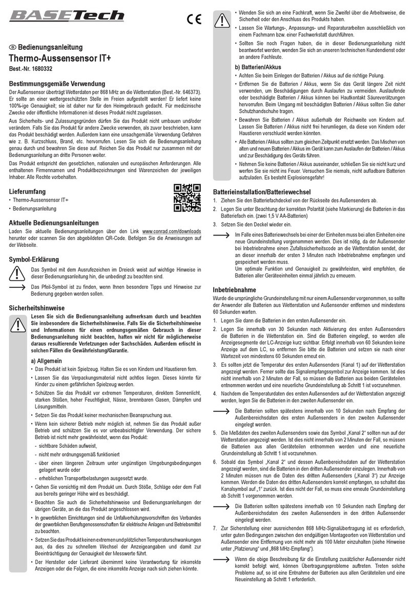 BASETech BT-1680332 User manual