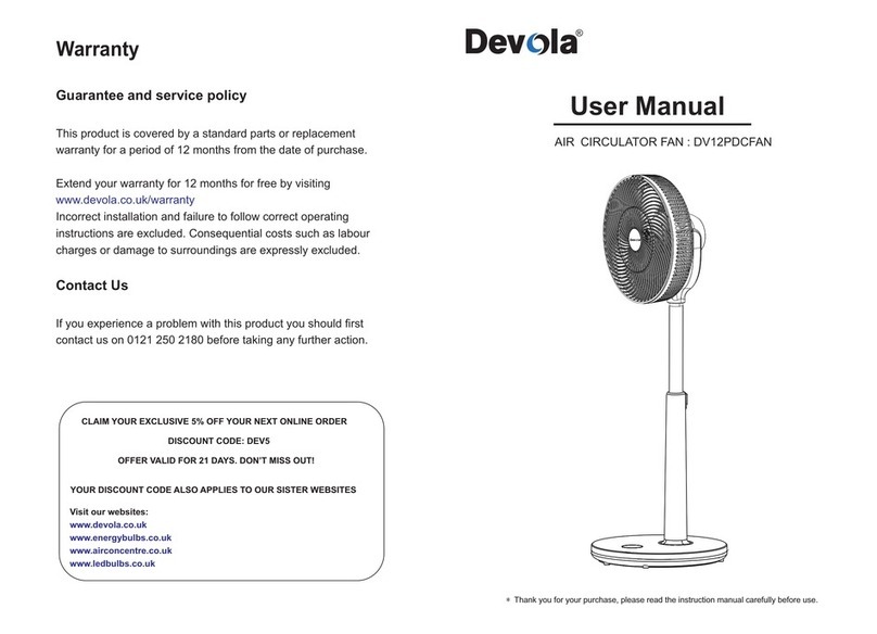 DEVOLA DV12PDCFAN user manual