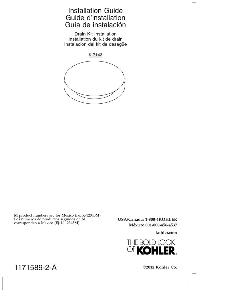 Kohler K-7143 installation guide